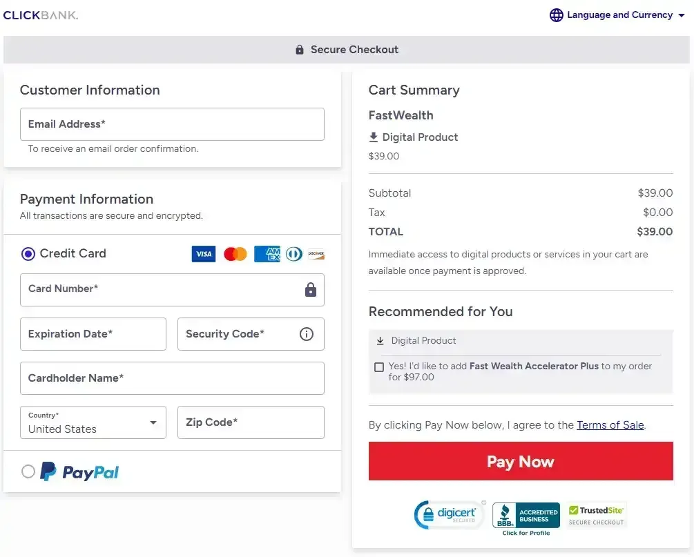 FAST WALTH-order-page